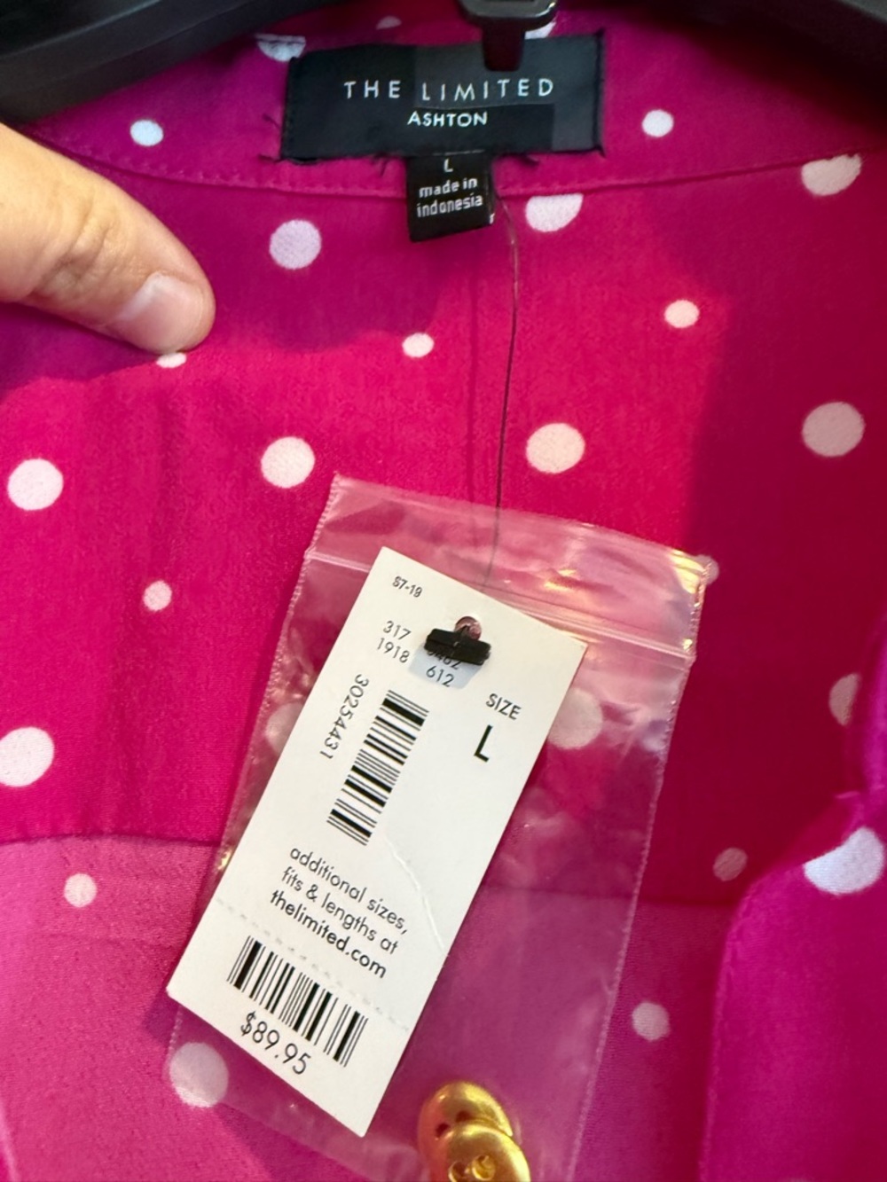 NWT The Limited Ashton Polka Dot Shirt Dress - Picture 3 of 7